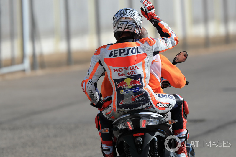 Marc Marquez, Repsol Honda Team, nach Sturz