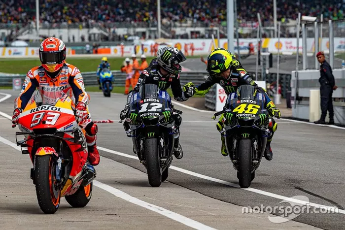 Marc Marquez, Repsol Honda Team
, Maverick Vinales, Yamaha Factory Racing, Valentino Rossi, Yamaha Factory Racing