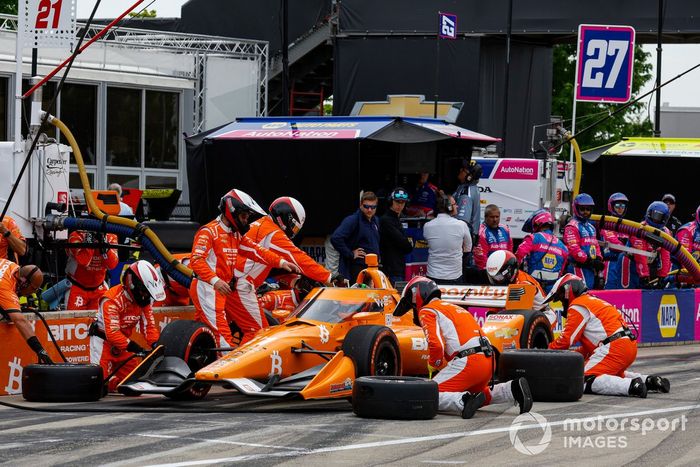 Rinus VeeKay, Ed Carpenter Racing Chevrolet, Pit Stop