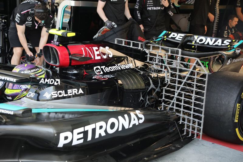 Mercedes F1 W15 con sensores