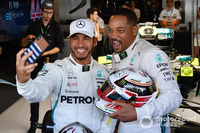 Lewis Hamilton, Mercedes AMG F1 y Will Smith 