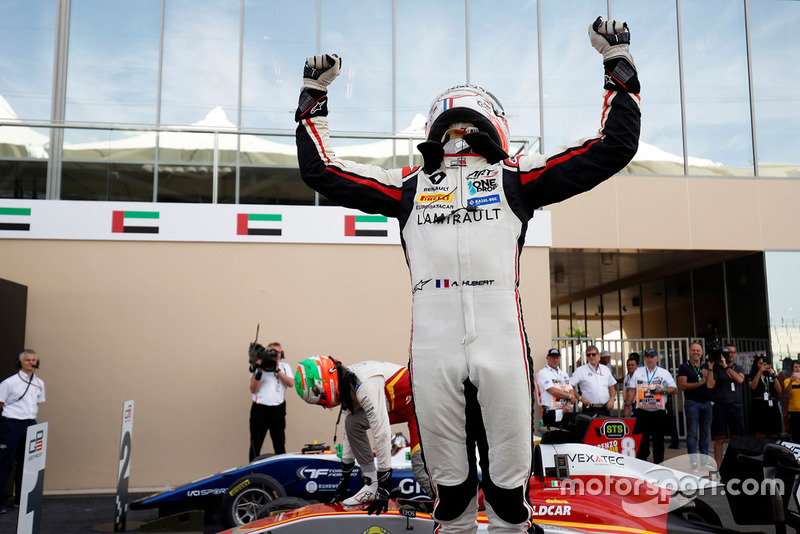 Anthoine Hubert, ART Grand Prix, festeggia dopo aver vinto il campionato