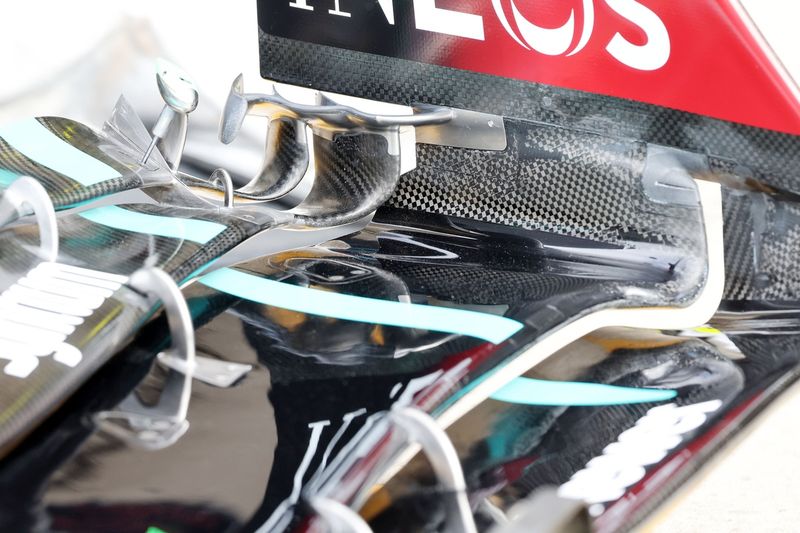 Mercedes F1 W15 front wing detail