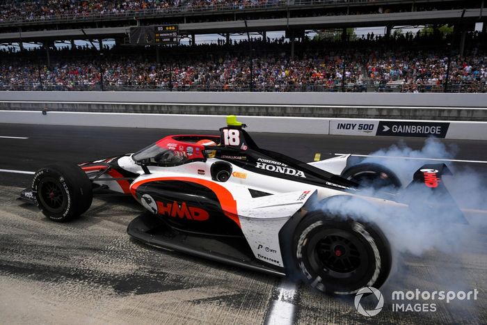 David Malukas, Dale Coyne Racing con HMD Honda, parada en boxes