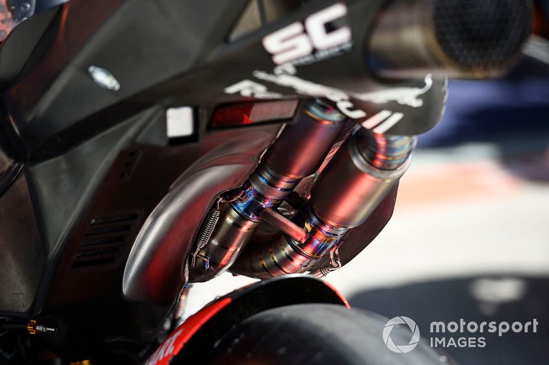 Dettaglio della moto del Team Repsol Honda