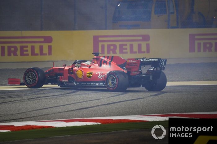 Trompo de Sebastian Vettel, Ferrari SF90