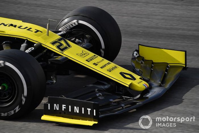 Renault F1 Team R.S. 19, morro y alerón delantero