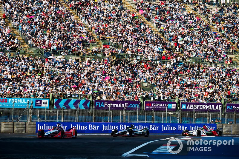 Pascal Wehrlein, Mahindra Racing, M5 Electro Oliver Rowland, Nissan e.Dams, Nissan IMO1, Lucas Di Grassi, Audi Sport ABT Schaeffler, Audi e-tron FE05