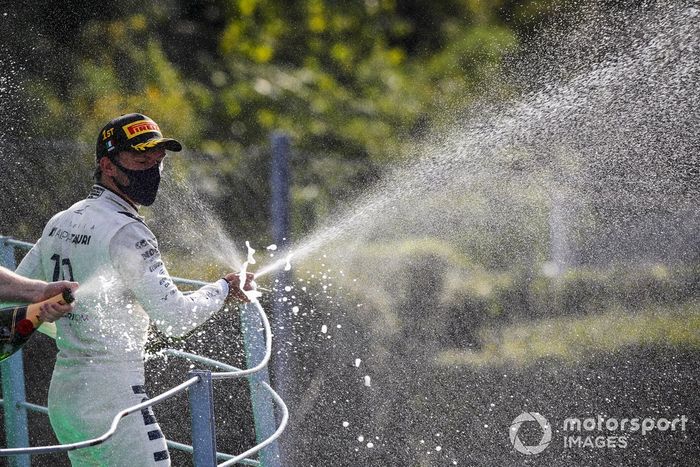 Podio: ganador Pierre Gasly, AlphaTauri