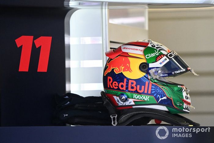 El casco de Sergio Pérez, Red Bull Racing