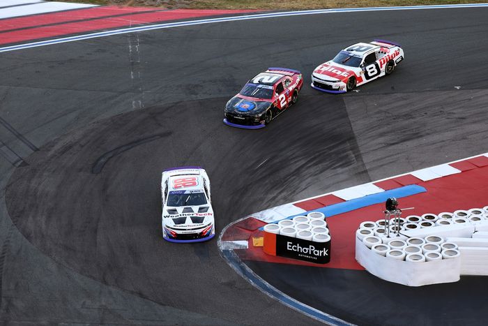 Connor Zilisch, JR Motorsports Chevrolet, Jesse Love, Richard Childress Racing Chevrolet, Sammy Smith, JR Motorsprots Chevrolet
