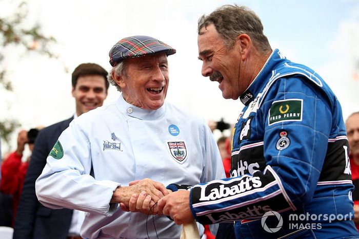 Sir Jackie Stewart y Nigel Mansell