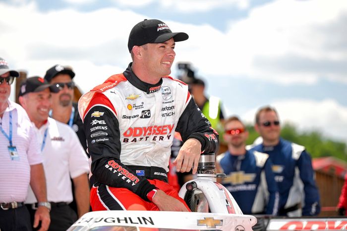 Scott McLaughlin, Team Penske Chevrolet, Victory Lane, Roger Penske