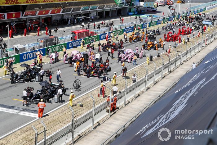 La parrilla de salida previo a la carrera
