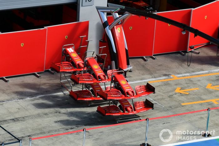 El alerón delantero del Ferrari SF1000 