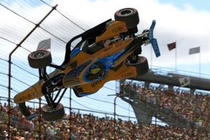 Lando Norris, Arrow McLaren SP, crash