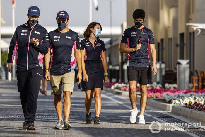 Sergio Pérez, Racing Point, y Lance Stroll, Racing Point