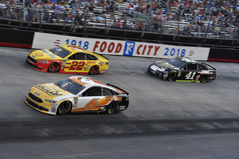 Trevor Bayne, Roush Fenway Racing, Ford Fusion AdvoCare Rehydrate, Joey Logano, Team Penske, Ford Fusion Shell Pennzoil, and Kurt Busch, Stewart-Haas Racing, Ford Fusion Monster Energy / Haas Automation