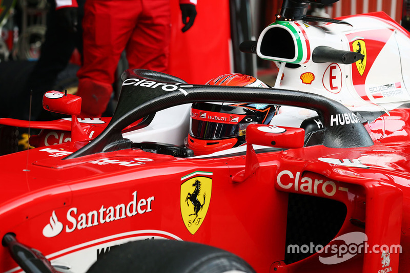 Kimi Räikkönen, Ferrari SF16-H mit dem Halo-Ccockpit-Cover