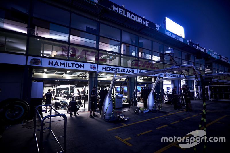 The Mercedes garage