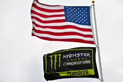 Flaggen: USA und Monster Energy NASCAR Cup Series Playoffs