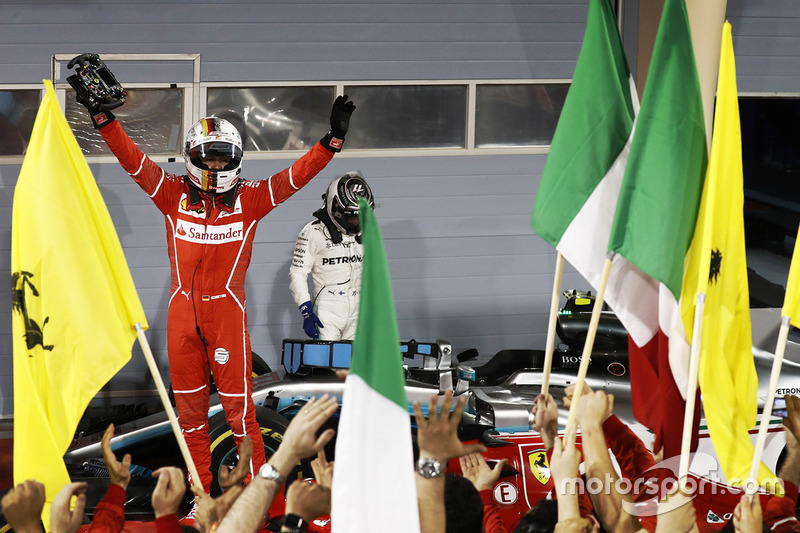 Race winner Sebastian Vettel, Ferrari SF70H