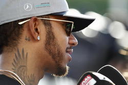 Lewis Hamilton, Mercedes AMG F1 with the media