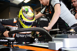 Sergio Perez, Sahara Force India F1 VJM09, avec le Halo