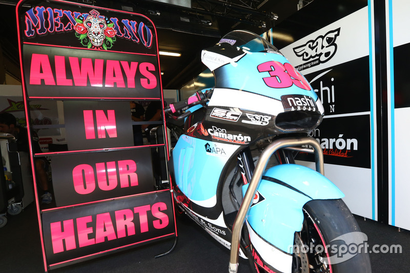 La moto de Luis Salom, SAG Racing Team