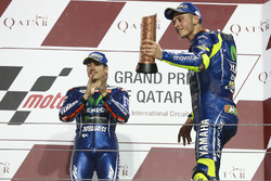 Podium: race winner Maverick Viñales, Yamaha Factory Racing, third place Valentino Rossi, Yamaha Factory Racing