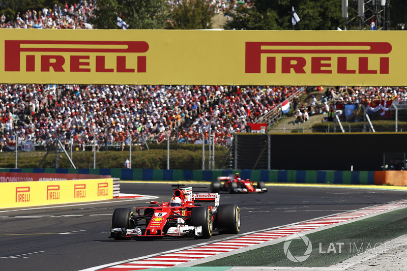 Sebastian Vettel, Ferrari SF70H, Kimi Raikkonen, Ferrari SF70H