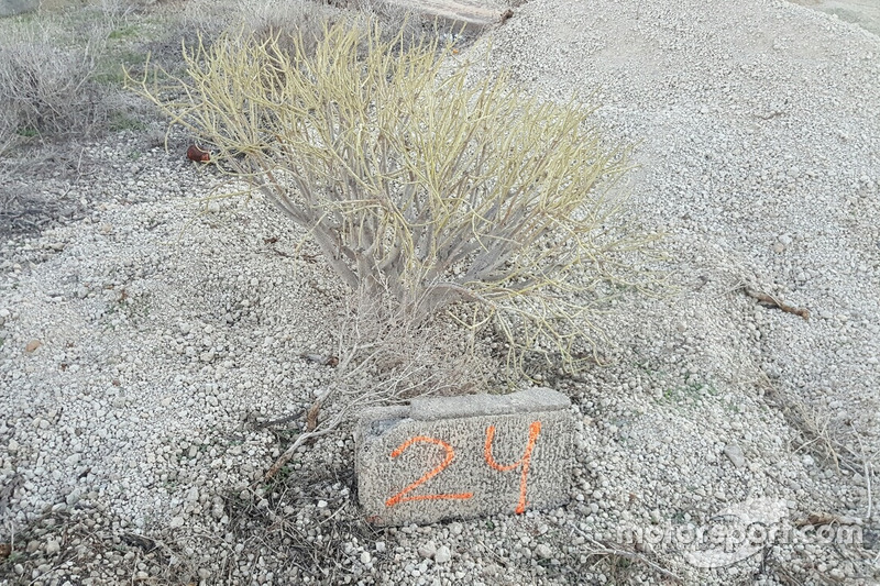Piedras a lo largo de la ruta