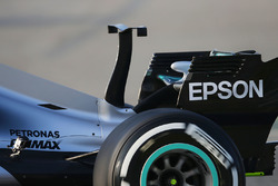Un aileron sur le capot moteur de la Mercedes AMG F1 W08
