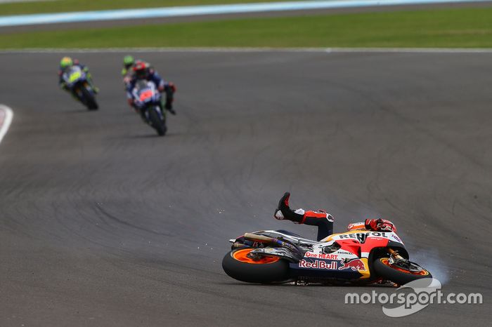 Marc Marquez, Repsol Honda Team, crash