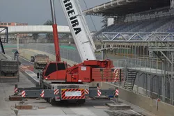 Construction work at Interlagos