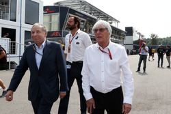 Jean Todt, président de la FIA, avec Bernie Ecclestone
