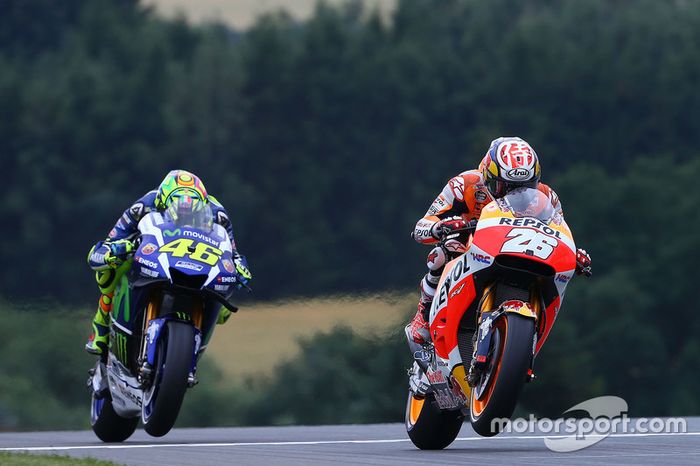 Dani Pedrosa, Repsol Honda Team y Valentino Rossi, Yamaha Factory Racing