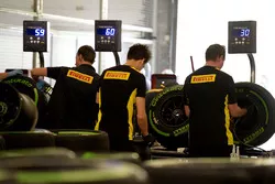 Pirelli technicians at work