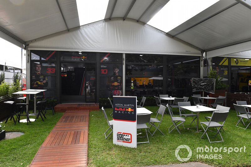 The Red Bull Racing hospitality area