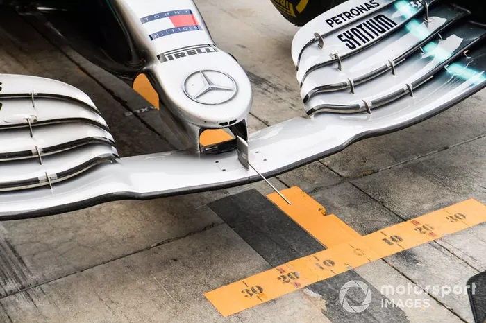 Detalle técnico del Mercedes AMG F1 W10
