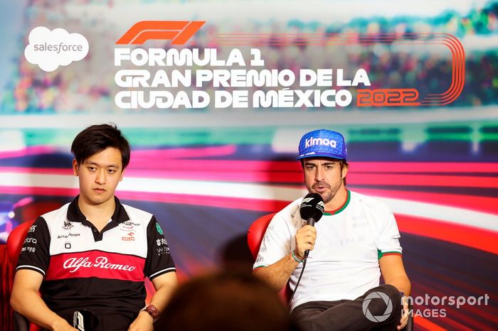 Conferencia de prensa Zhou Guanyu, Alfa Romeo F1 Team Fernando Alonso, Alpine F1 Team 