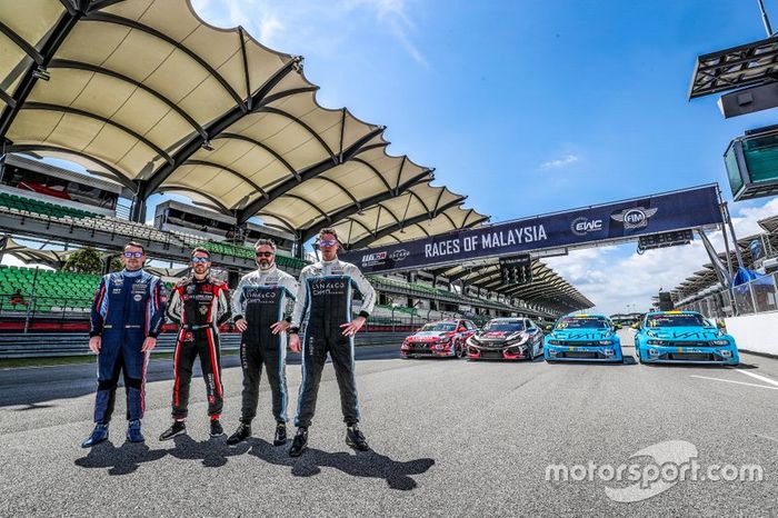 Title Contenders, Norbert Michelisz, BRC Hyundai N Squadra Corse Hyundai i30 N TCR, Esteban Guerrieri, ALL-INKL.COM Münnich Motorsport Honda Civic Type R TCR, Yvan Muller, Cyan Racing Lynk & Co 03 TCR, Thed Björk, Cyan Racing Lynk & Co 03 TCR