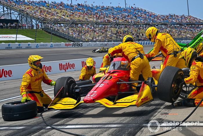 Alex Palou, parada en boxes del Chip Ganassi Racing Honda