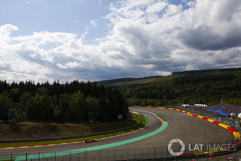 Stoffel Vandoorne, McLaren MCL33, dans Pouhon
