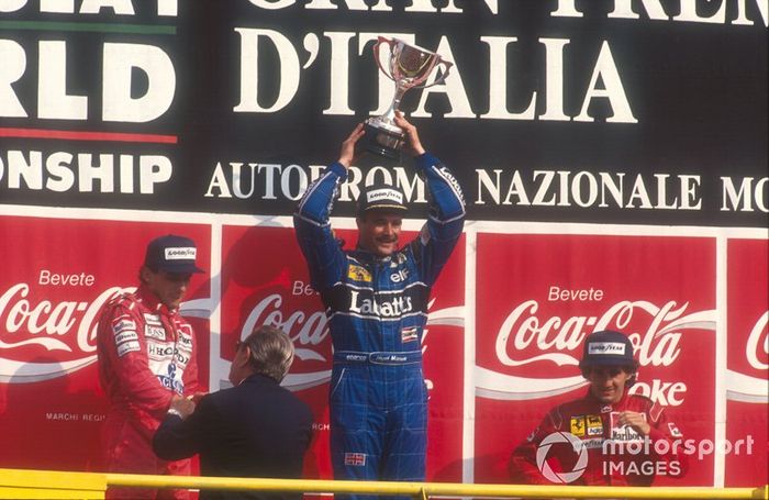 8. Nigel Mansell-Ayrton Senna-Alain Prost: 7