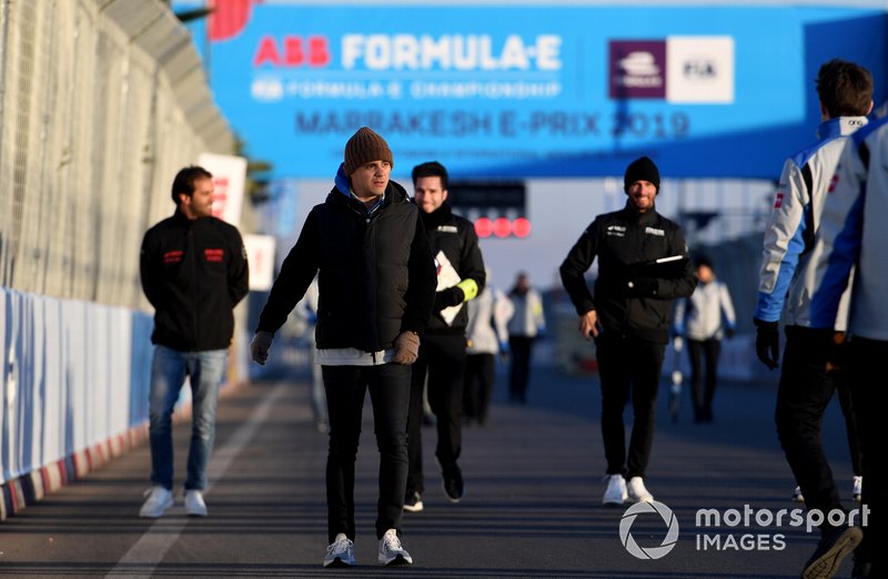 Felipe Massa, Venturi Formula E, walks the track