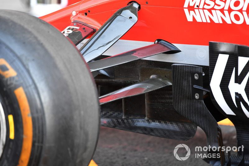 Un vistazo a las turning vanes que Ferrari introdujo en el gran paquete de actualizaciones que estrenaron en el Gran Premio de Rusia