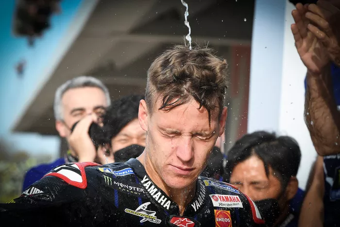 Fabio Quartararo, Yamaha Factory Racing, fête son titre de champion du monde