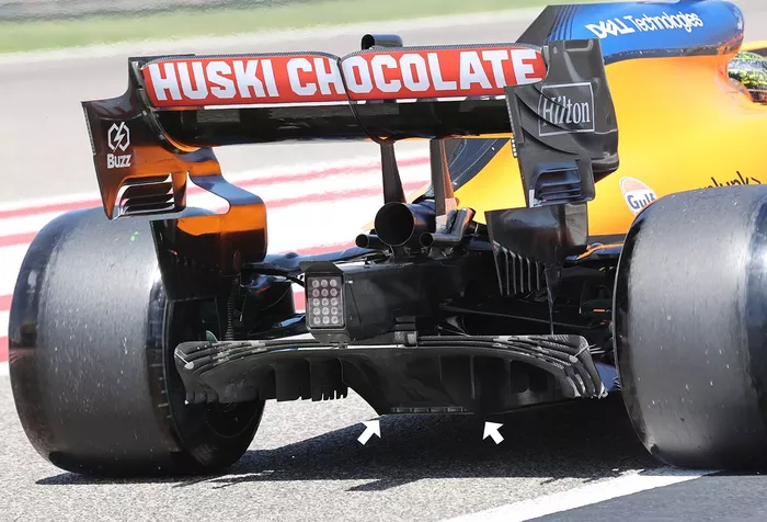 Detalle del difuros del McLaren MCL35M