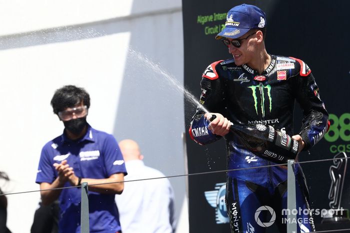 Podio: ganador Fabio Quartararo, Yamaha Factory Racing